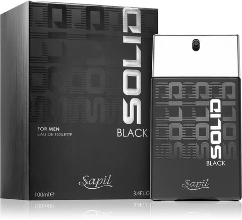 Sapil Solid Black EDT Masculino 100ml